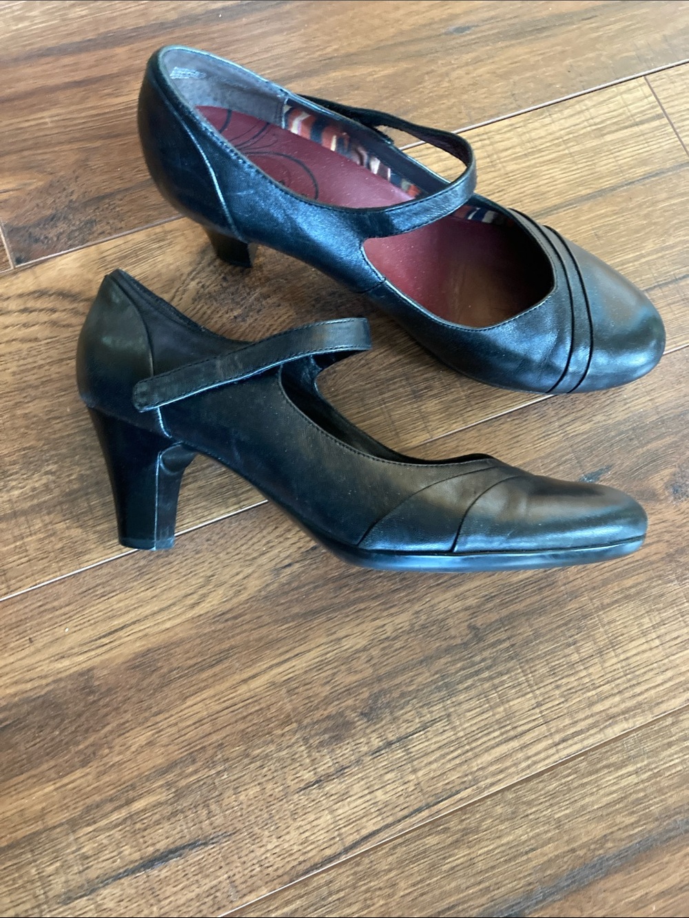 Abeo Black Mary Jane Heel Shoes
